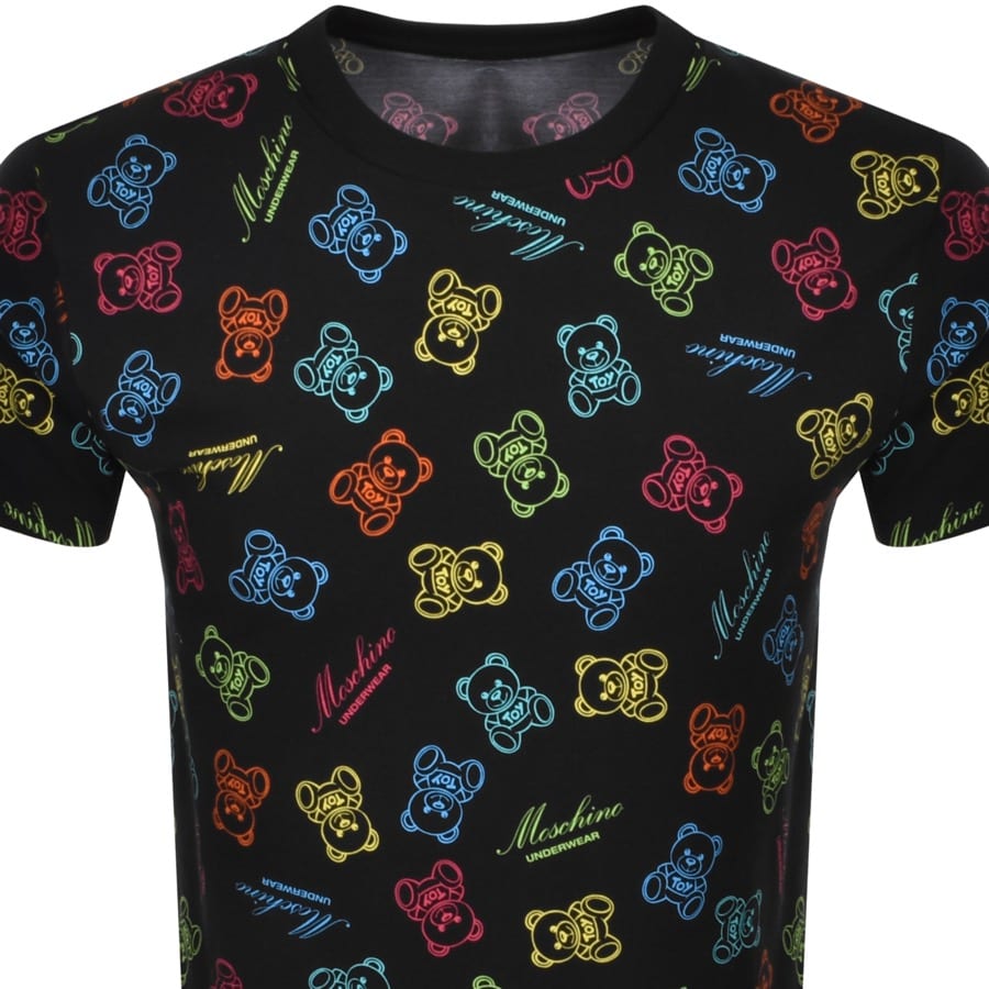 Alternative Image for ProductMoschino Short Sleeve Bear Logo T Shirt Black2